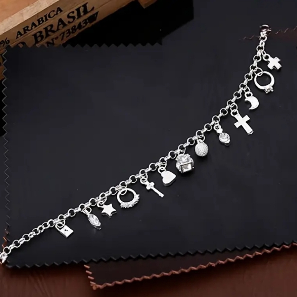 Charm Bracelet Sterling Silver Fashion Jewelry